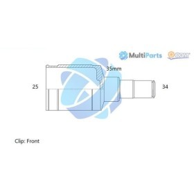 Achetez des Jeu de joints, arbre de transmission ODM-MULTIPARTS 14-236033 à prix pour 71,22 €
