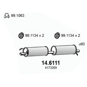 Mittelschalldämpfer 14.6111