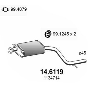 Køb Mellempotte af ASSO 14.6119 til den lave pris 1508,42 DKK