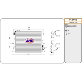 Acquista Radiatore motore da AHE 142.019 a buon mercato per soli 221,39 €