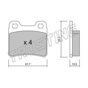 Acquista Kit pastiglie freni da TRUSTING 143.0 a buon mercato per soli 34,07 €