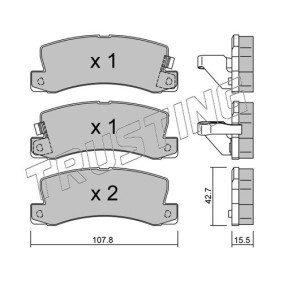 Acquista Kit pastiglie freni da TRUSTING 172.0 a buon mercato per soli 37,87 €