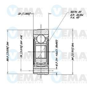 Achetez des Jeu de joints, arbre de transmission VEMA 18040 à prix pour 48,55 €