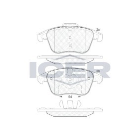 Achetez des Plaquettes de frein ICER 181866-200 à prix pour 23,92 €
