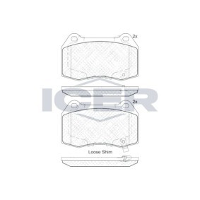 Acquista Kit pastiglie freni da ICER 182096 a buon mercato per soli 35,27 €
