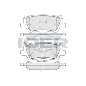 Acquista Kit pastiglie freni da ICER 182157 a buon mercato per soli 36,81 €