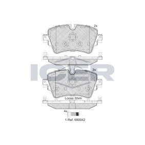 Compre Pastilhas de travão da ICER 182211 a um preço baixo por 47,19 €