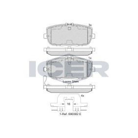 Compre Pastilhas de travão da ICER 182229 a um preço baixo por 33,92 €