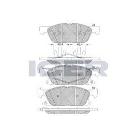 Acquista Kit pastiglie freni da ICER 182250 a buon mercato per soli 60,93 €