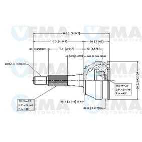 Acquista Kit giunti semiasse da VEMA 18243 a buon mercato per soli 45,13 €