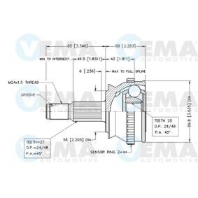 Acquista Kit giunti semiasse da VEMA 18261 a buon mercato per soli 45,13 €