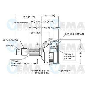 Acquista Kit giunti semiasse da VEMA 18266 a buon mercato per soli 39,90 €