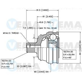 Achetez des Jeu de joints, arbre de transmission VEMA 18290 à prix pour 44,71 €