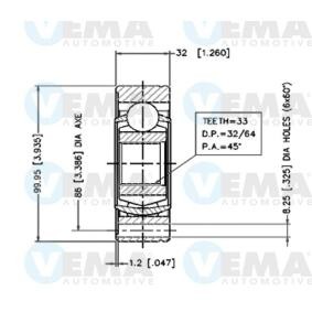 Achetez des Jeu de joints, arbre de transmission VEMA 18395 à prix pour 48,02 €