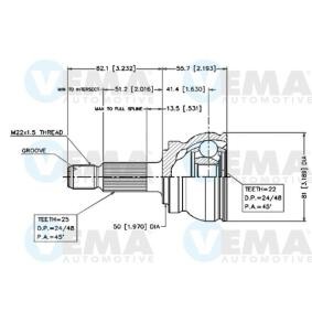 Acquista Kit giunti semiasse da VEMA 18400 a buon mercato per soli 36,52 €