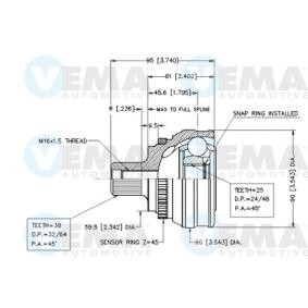 Achetez des Jeu de joints, arbre de transmission VEMA 18465 à prix pour 53,35 €