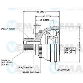 Achetez des Jeu de joints, arbre de transmission VEMA 18569 à prix pour 55,00 €