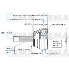 Acquista Kit giunti semiasse da VEMA 18570 a buon mercato per soli 46,74 €