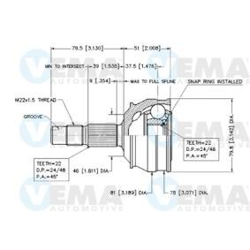 Acquista Kit giunti semiasse da VEMA 18583 a buon mercato per soli 39,74 €