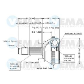 Acquista Kit giunti semiasse da VEMA 18609 a buon mercato per soli 40,84 €