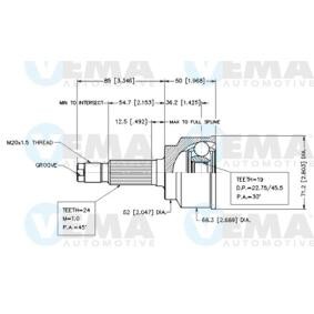 Achetez des Jeu de joints, arbre de transmission VEMA 18634 à prix pour 43,16 €