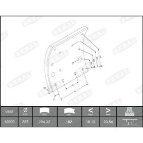 Achetez des Kit de garnitures de frein, frein à tambour BERAL 1909922500016375 à prix pour 483,83 €