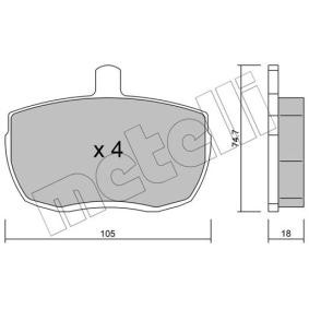Bremsbeläge 22-0016-0 für DAF