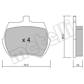 Acquista Kit pastiglie freni da METELLI 22-0019-0 a buon mercato per soli 30,62 €