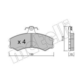 Acquista Kit pastiglie freni da METELLI 22-0031-1 a buon mercato per soli 29,99 €