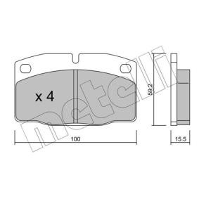 Acquista Kit pastiglie freni da METELLI 22-0044-0 a buon mercato per soli 23,85 €