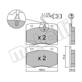 Acquista Kit pastiglie freni da METELLI 22-0051-2 a buon mercato per soli 30,11 €