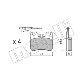 Bremsbeläge 22-0060-1 von METELLI günstig für 47,21 € online kaufen