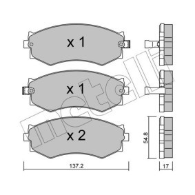 Acquista Kit pastiglie freni da METELLI 22-0087-0 a buon mercato per soli 20,93 €