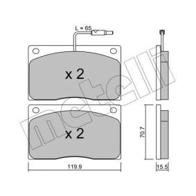 Compre Pastilhas de travão da METELLI 22-0089-1 a um preço baixo por 58,27 €