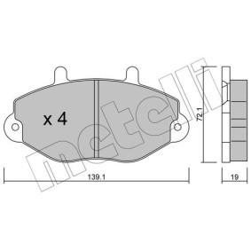 Acquista Kit pastiglie freni da METELLI 22-0090-0 a buon mercato per soli 26,02 €