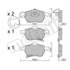 Compre Pastilhas de travão da METELLI 22-0118-1 a um preço baixo por 40,41 €