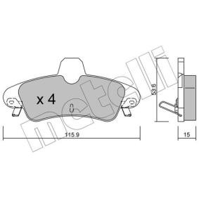 Compre Pastilhas de travão da METELLI 22-0143-1 a um preço baixo por 32,63 €