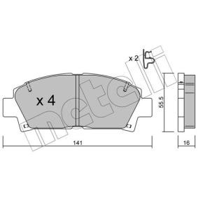 Achetez des Plaquettes de frein METELLI 22-0166-0 à prix pour 30,54 €