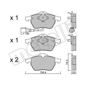 Compre Pastilhas de travão da METELLI 22-0181-4 a um preço baixo por 42,43 €