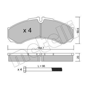 Acquista Kit pastiglie freni da METELLI 22-0212-0 a buon mercato per soli 42,09 €