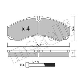 Acquista Kit pastiglie freni da METELLI 22-0212-3 a buon mercato per soli 28,95 €