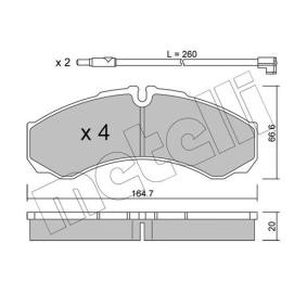 Acquista Kit pastiglie freni da METELLI 22-0212-7K a buon mercato per soli 43,67 €