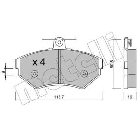 Compre Pastilhas de travão da METELLI 22-0215-1 a um preço baixo por 31,49 €