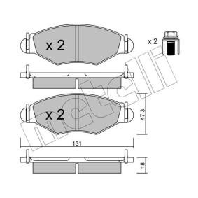 Bremsbeläge 22-0254-0 von METELLI günstig für 27,13 € online kaufen