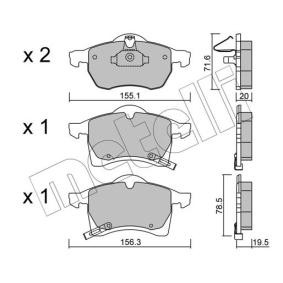 Acquista Kit pastiglie freni da METELLI 22-0258-0 a buon mercato per soli 33,28 €