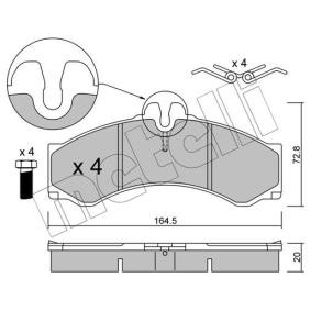 Bremsbeläge 22-0262-0 für MERCEDES-BENZ