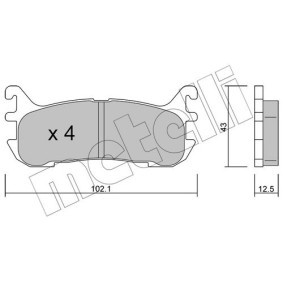 Acquista Kit pastiglie freni da METELLI 22-0265-0 a buon mercato per soli 26,02 €