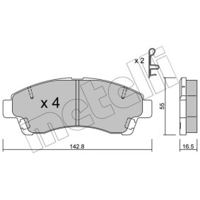 Acquista Kit pastiglie freni da METELLI 22-0266-0 a buon mercato per soli 58,13 €