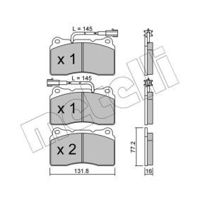 Bremsbeläge 22-0288-0 von METELLI günstig für 37,06 € online kaufen