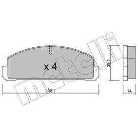 Compre Pastilhas de travão da METELLI 22-0300-0 a um preço baixo por 23,58 €